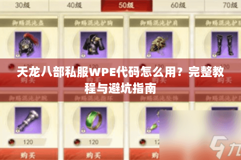 天龙八部私服WPE代码怎么用？完整教程与避坑指南