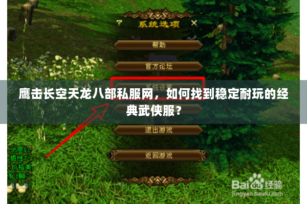 鹰击长空天龙八部私服网，如何找到稳定耐玩的经典武侠服？