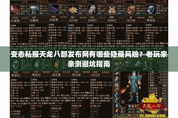 变态私服天龙八部发布网有哪些隐藏风险？老玩家亲测避坑指南