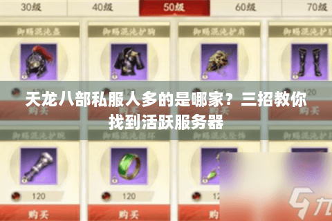 天龙八部私服人多的是哪家？三招教你找到活跃服务器