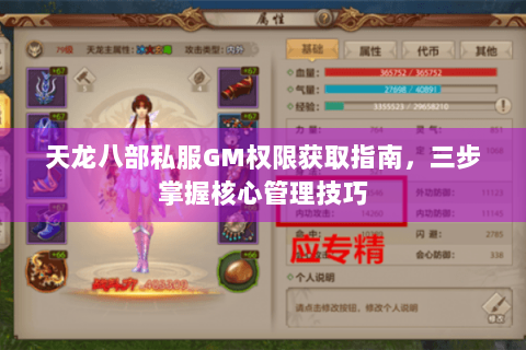 天龙八部私服GM权限获取指南,三步掌握核心管理技巧 天龙八部私服GM权限获取指南,三步掌握核心管理技巧
