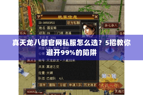 真天龙八部官网私服怎么选?5招教你避开99%的陷阱 真天龙八部官网私服怎么选?5招教你避开99%的陷阱