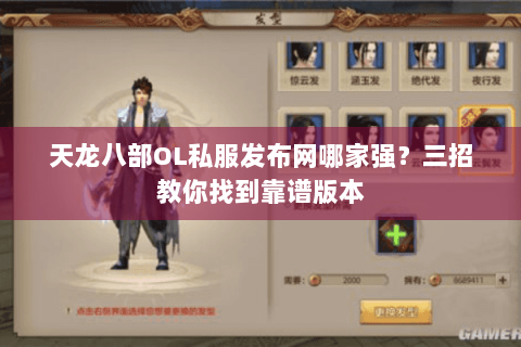 天龙八部OL私服发布网哪家强？三招教你找到靠谱版本