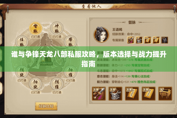 谁与争锋天龙八部私服攻略,版本选择与战力提升指南 谁与争锋天龙八部私服攻略,版本选择与战力提升指南