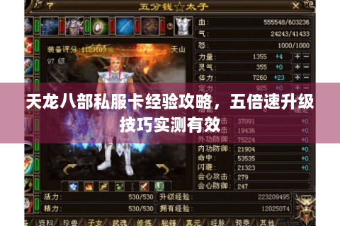 天龙八部私服卡经验攻略,五倍速升级技巧实测有效 天龙八部私服卡经验攻略,五倍速升级技巧实测有效