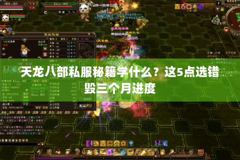 天龙八部私服秘籍学什么?这5点选错毁三个月进度 天龙八部私服秘籍学什么?这5点选错毁三个月进度