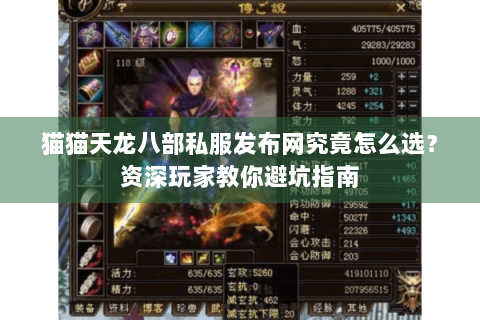 猫猫天龙八部私服发布网究竟怎么选？资深玩家教你避坑指南