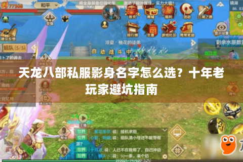 天龙八部私服影身名字怎么选?十年老玩家避坑指南 天龙八部私服影身名字怎么选?十年老玩家避坑指南