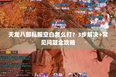天龙八部私服空白怎么打？3步解决+常见问题全攻略