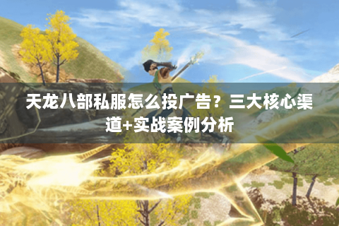 天龙八部私服怎么投广告?三大核心渠道+实战案例分析 天龙八部私服怎么投广告?三大核心渠道+实战案例分析