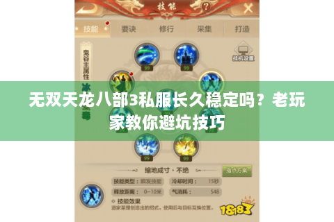 无双天龙八部3私服长久稳定吗?老玩家教你避坑技巧 无双天龙八部3私服长久稳定吗?老玩家教你避坑技巧