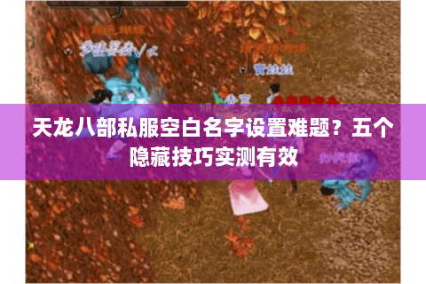 天龙八部私服空白名字设置难题？五个隐藏技巧实测有效