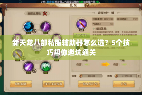 新天龙八部私服辅助器怎么选?5个技巧帮你避坑通关 新天龙八部私服辅助器怎么选?5个技巧帮你避坑通关