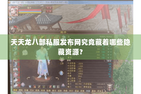 天天龙八部私服发布网究竟藏着哪些隐藏资源? 天天龙八部私服发布网究竟藏着哪些隐藏资源?