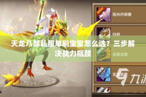 天龙八部私服单刷宝宝怎么选？三步解决战力瓶颈