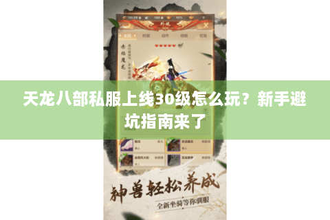 天龙八部私服上线30级怎么玩?新手避坑指南来了 天龙八部私服上线30级怎么玩?新手避坑指南来了