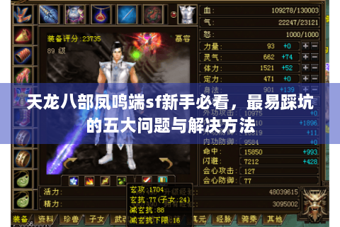 天龙八部凤鸣端sf新手必看,最易踩坑的五大问题与解决方法 天龙八部凤鸣端sf新手必看,最易踩坑的五大问题与解决方法
