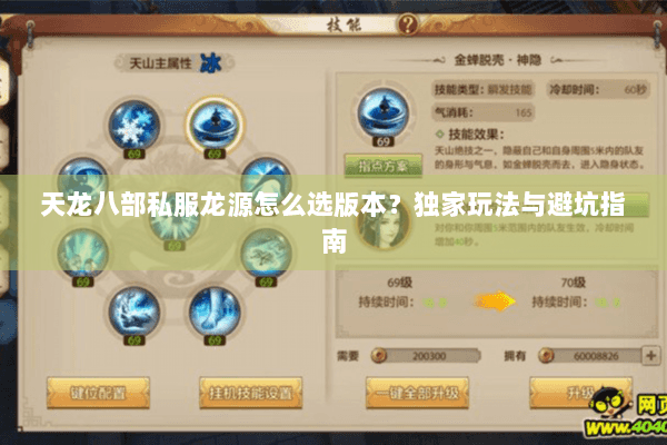 天龙八部私服龙源怎么选版本?独家玩法与避坑指南 天龙八部私服龙源怎么选版本?独家玩法与避坑指南