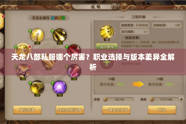 天龙八部私服哪个厉害？职业选择与版本差异全解析