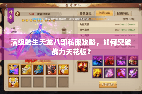 满级转生天龙八部私服攻略,如何突破战力天花板? 满级转生天龙八部私服攻略,如何突破战力天花板?