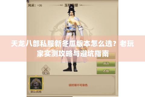 天龙八部私服新冬瓜版本怎么选?老玩家实测攻略与避坑指南 天龙八部私服新冬瓜版本怎么选?老玩家实测攻略与避坑指南