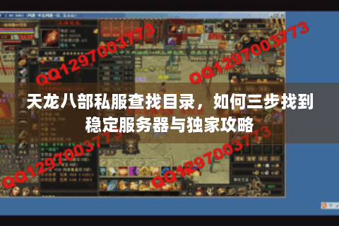 天龙八部私服查找目录，如何三步找到稳定服务器与独家攻略
