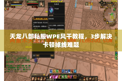 天龙八部私服WPE风干教程,3步解决卡顿掉线难题 天龙八部私服WPE风干教程,3步解决卡顿掉线难题
