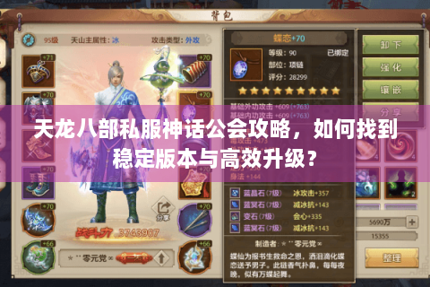 天龙八部私服神话公会攻略，如何找到稳定版本与高效升级？