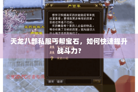 天龙八部私服丐帮宝石,如何快速提升战斗力? 天龙八部私服丐帮宝石,如何快速提升战斗力?