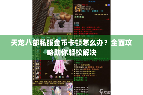 天龙八部私服金币卡顿怎么办？全面攻略助你轻松解决