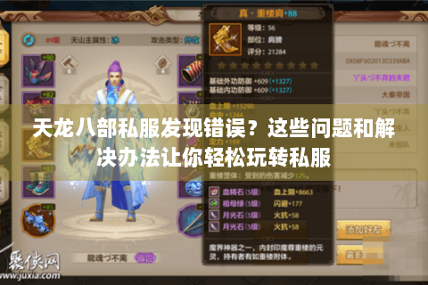 天龙八部私服发现错误？这些问题和解决办法让你轻松玩转私服