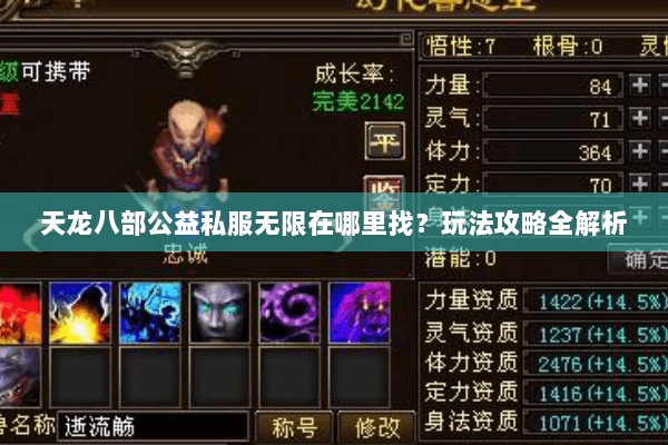 天龙八部公益私服无限在哪里找?玩法攻略全解析 天龙八部公益私服无限在哪里找?玩法攻略全解析