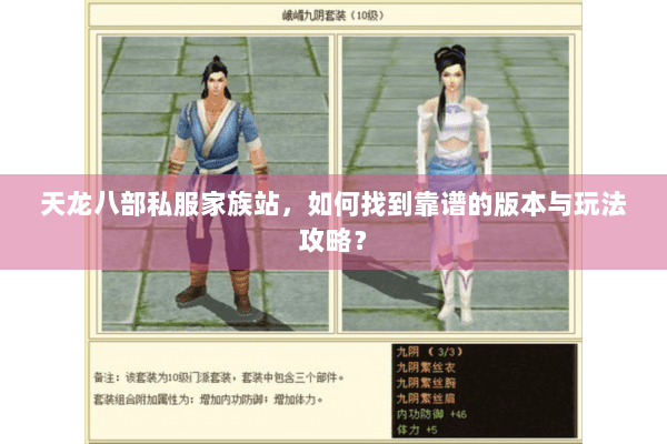 天龙八部私服家族站，如何找到靠谱的版本与玩法攻略？